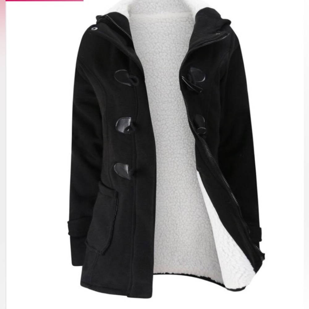 Sweatshirt Black Peacoat with Sherpa lining